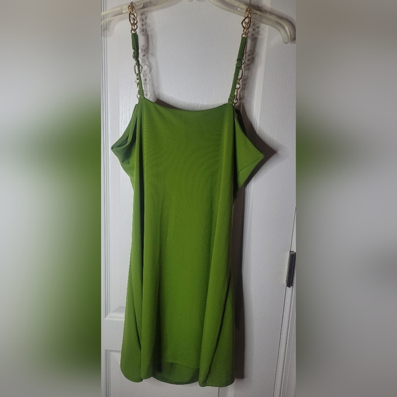 GAP x CULT GAIA Green Chain Strap Slip Mini Dress. Sz L. NWT - Picture 13 of 15